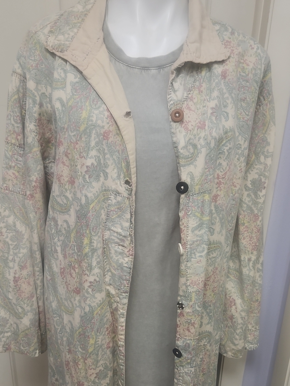 Magnolia Pearl Reverible Magic Blockprint Long Coat